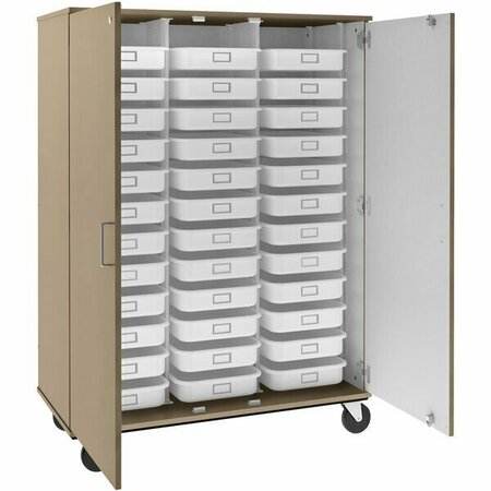 I.D. SYSTEMS 67'' Tall Pepperdust Mobile Storage Cabinet with 36 3 1/2'' Trays 80275F67027 538275F67027